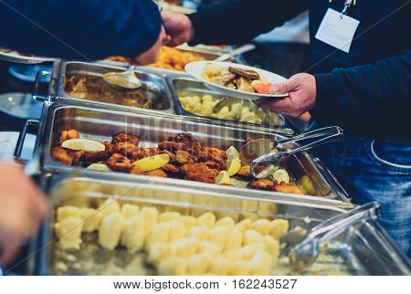 Cuisine Culinary Buffet Dinner Catering Dining Food Celebration Party Concept.