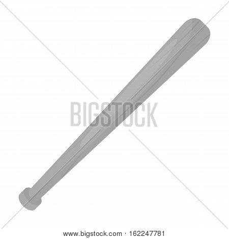Baseball bat icon in monochrome style isolated on white background. USA country symbol vector illustration.