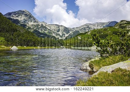 Landscape with Mountain River and Muratov peak, Pirin Mountain, Bulgaria