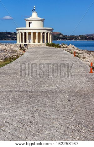 Seascape of Lighthouse of St. Theodore at Argostoli,Kefalonia, Ionian islands, Greece