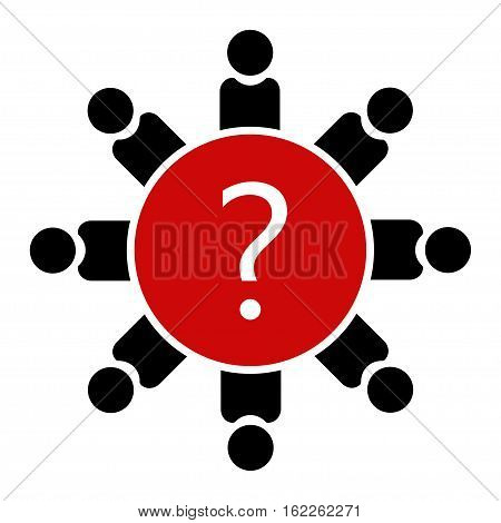 People at the round table. Icon Conference. Vector illustration.