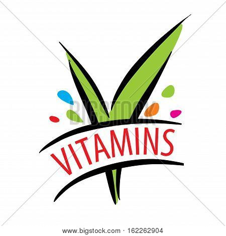 template design logo vitamins. Vector illustration of icon