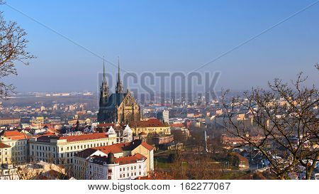 Petrov - St. Peters And Paul Church In Brno City. Central Europe Czech Republic.