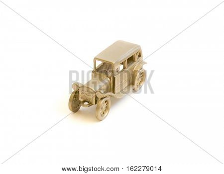 GOMEL, BELARUS - August 26, 2016: Miniature toy car, made in DDR. DDR is the German acronym for Deutsche Demokratische Republik, a former state in Europe, 1949-1990.