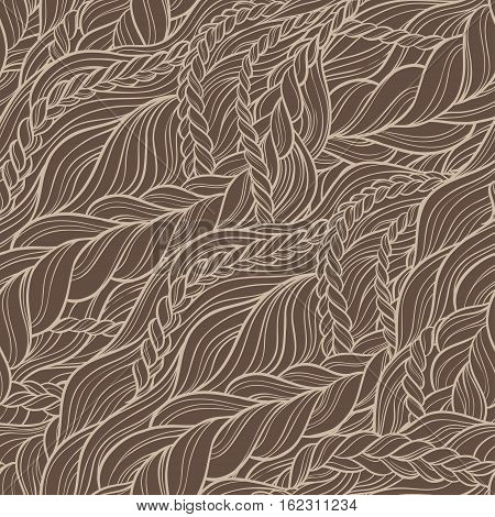 braid hair seamless pattern background