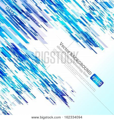 Abstract retro technology lines. Information transfer. Stream of information. Data transfer. Abstract techno background. Stock vector. eps 10