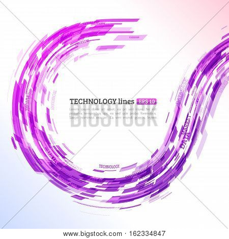 Abstract retro technology lines. Information transfer. Stream of information. Data transfer. Abstract techno background. Stock vector. eps 10