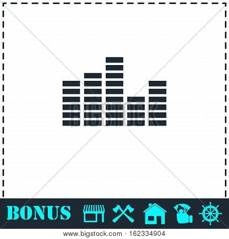 Equalizer icon flat. Simple vector symbol and bonus icon