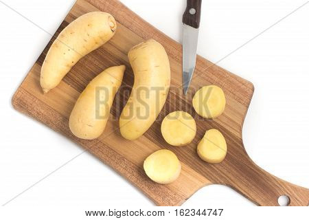 Barred Potato. Baroa isolated on white background