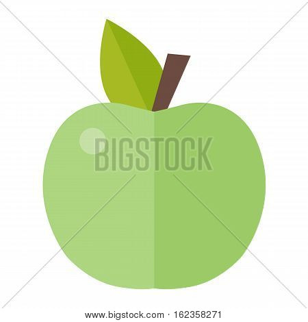 Fresh green apple vitamin refreshment plant on white background. Organic freshness healthy fruit nutritious. Vegetarian ecology organic eat diet natural dessert color food.