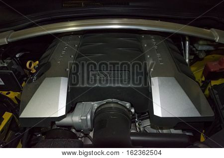 The Engine Of A Chevrolet Camaro Ss