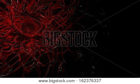 bloody illusion abstraction 3d render black background
