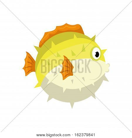 sea blowfish cartoon icon vector illustration graphic design