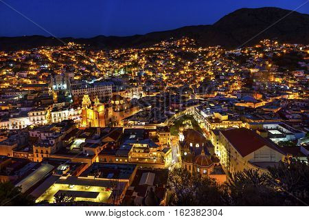 Our Lady of Guanajuato Church University Templo Companiea Guanajuato Mexico From Le Pipila Overlook