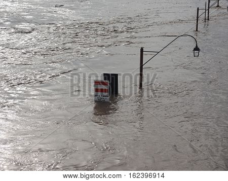 River Po Flood In Turin