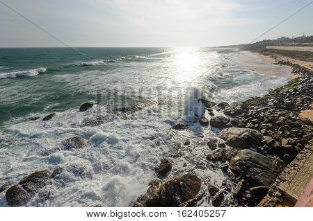 Indian Ocean coast in Kanyakumary the southernmost point of the Indian subcontinental Tamil Nadu India