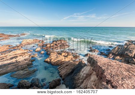 Indian Ocean coast in Kanyakumary the southernmost point of the Indian subcontinental Tamil Nadu India