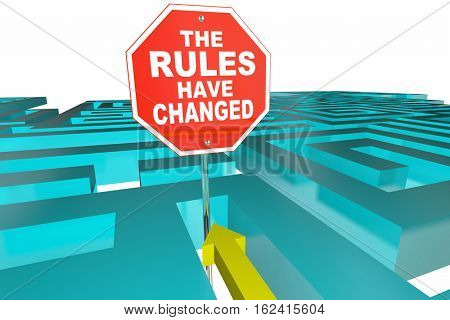 The Rules Have Changed Puzzle Game New Instructions 3d Illustration