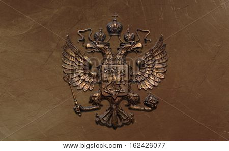 State symbols of Russia's, emblem of the double-headed eagle.