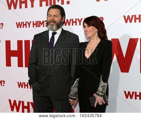 LOS ANGELES - DEC 17:  Nick Offerman, Megan Mullally at the 