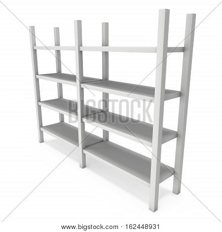 Storage stack. 3D render isolated on white. Platform or Stand Illustration. Template for Object Presentation.