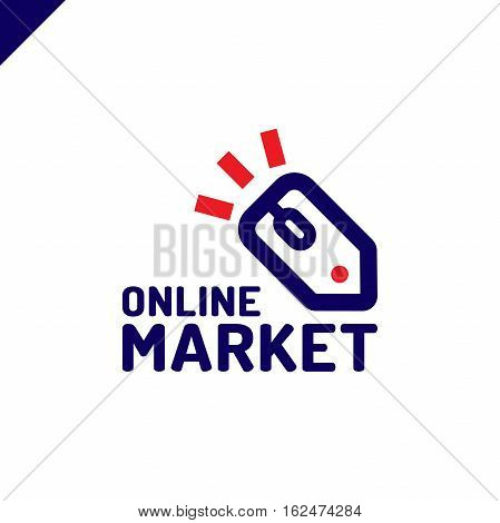 E Store Logo Concept Mouse Click And Shop Tag