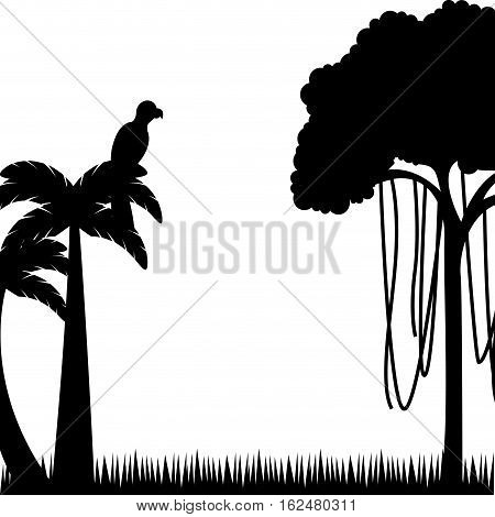 tree palm tropical icon vector illustration design