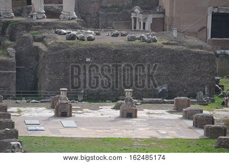 Ruins at the Forum Romanum in Rome