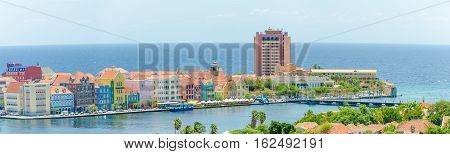 View Of  Willemstad  Downtown With Colorful Facades In Curacao