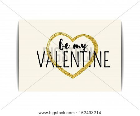 Typographic Valentine card with love symbol. 
