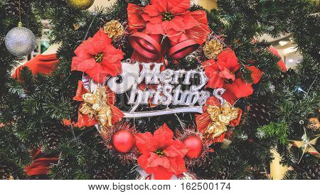 Christmas Concepts With Merry Christmas Text Decoration