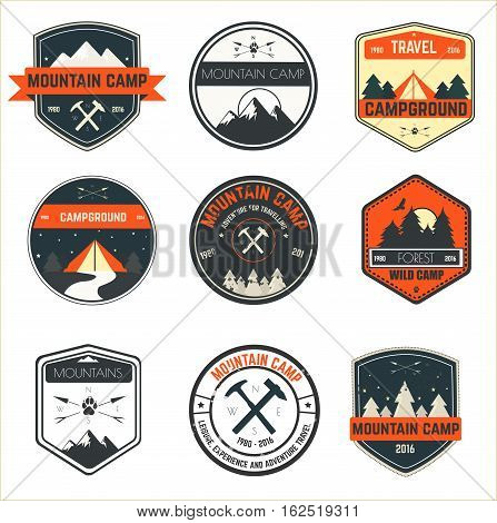 Big vector isolated ions for camping and climbing