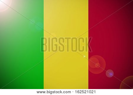Mali national flag illustration symbol. Mali flag.
