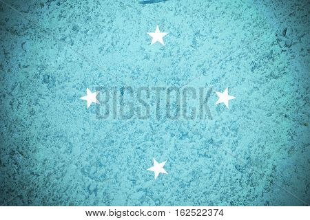 Micronesia flag illustration symbol. Federated states of micronesia