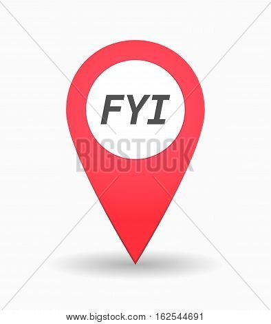 Isolated Map Mark With    The Text Fyi