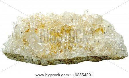 natural quartz semigem geode crystals geological mineral isolated
