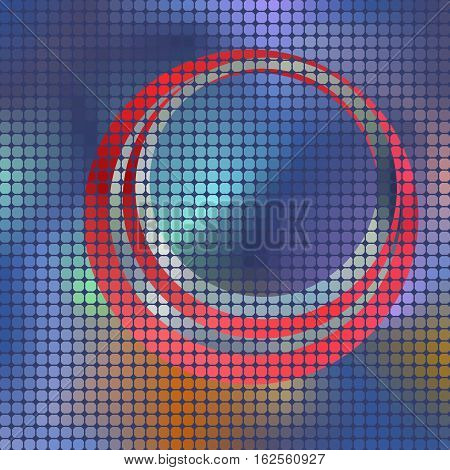 abstract square pixel mosaic background vector red orange blue