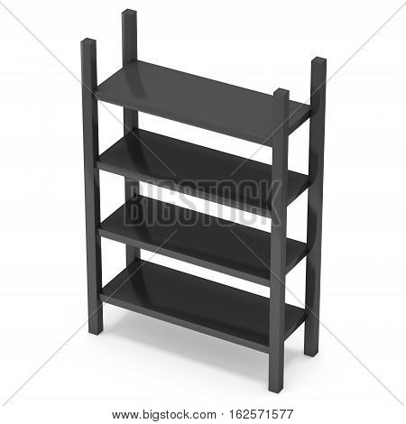 Storage stack. 3D render isolated on white. Platform or Stand Illustration. Template for Object Presentation.