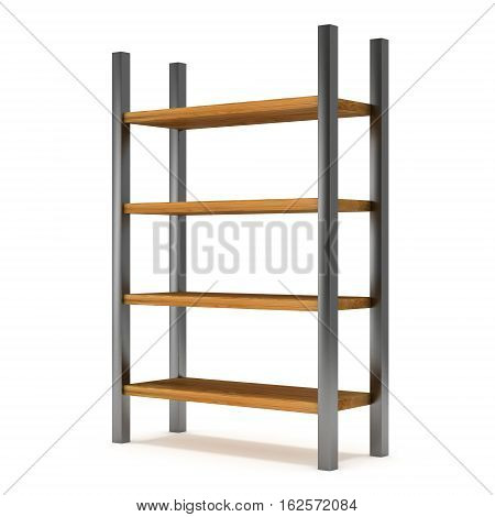 Storage stack. 3D render isolated on white. Platform or Stand Illustration. Template for Object Presentation.
