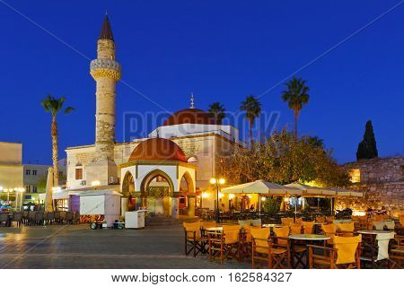 Kos, Greece - December 09, 2016: Kos island in the Dodecanese archipelago of east Aegean, Greece on December 09, 2016.