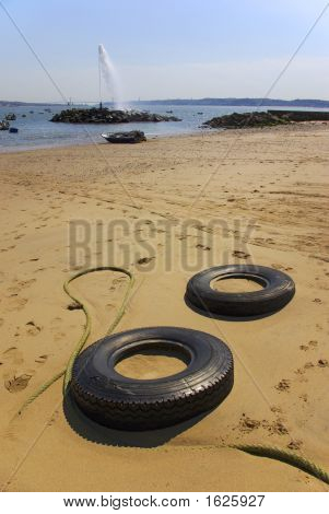 Dæk i stranden