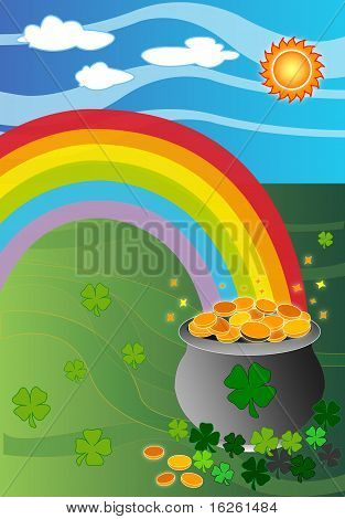 Olla de oro al final del arco iris