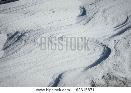 Sunny Snowy Weather On Mount Parnassos, Central Greece