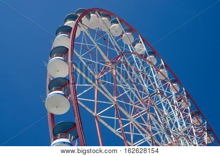 Closeup of ferris wheel in amusement park,Batumi seafront ,Georgia,Adjara