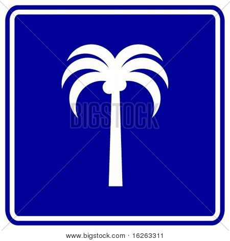 palm tree sign