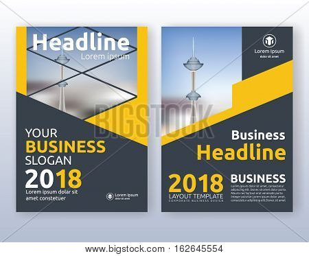 Multipurpose corporate business flyer layout design. Suitable for flyer brochure book cover and annual report. yellow and black color scheme in A4 size layout template background with bleeds.