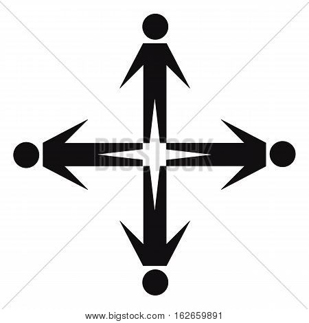 Silhouette of people on a white background concept vector illustration.