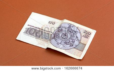 picture of a Bulgarian money close up. Shallow dof.