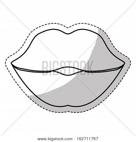 thick lips icon image vector illustration design