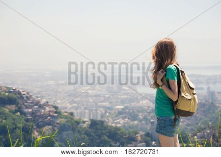 Girl Looking At The Rio
